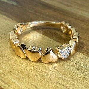 18k Rose Gold Plated Heart Ring